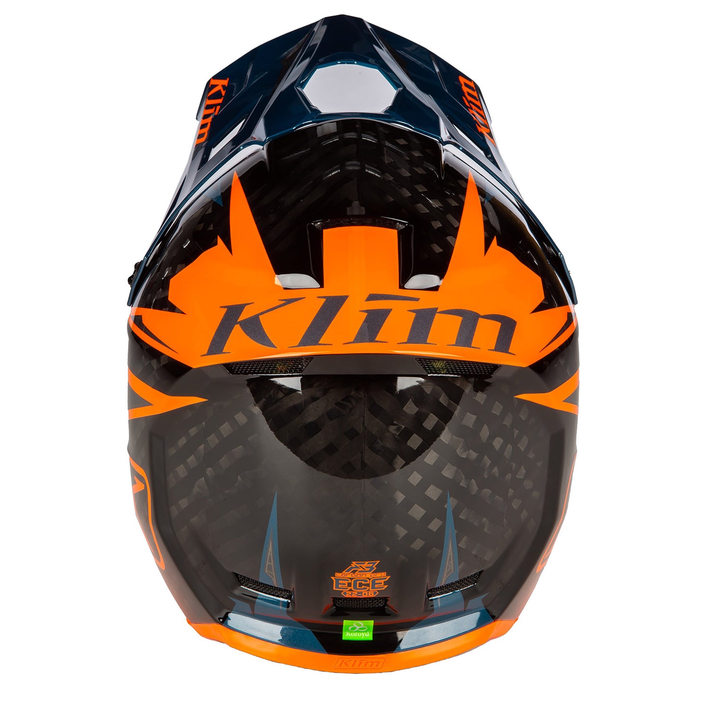F3 CARBON PRO OFF-ROAD HELMET ECE - Striker Petrol Orange