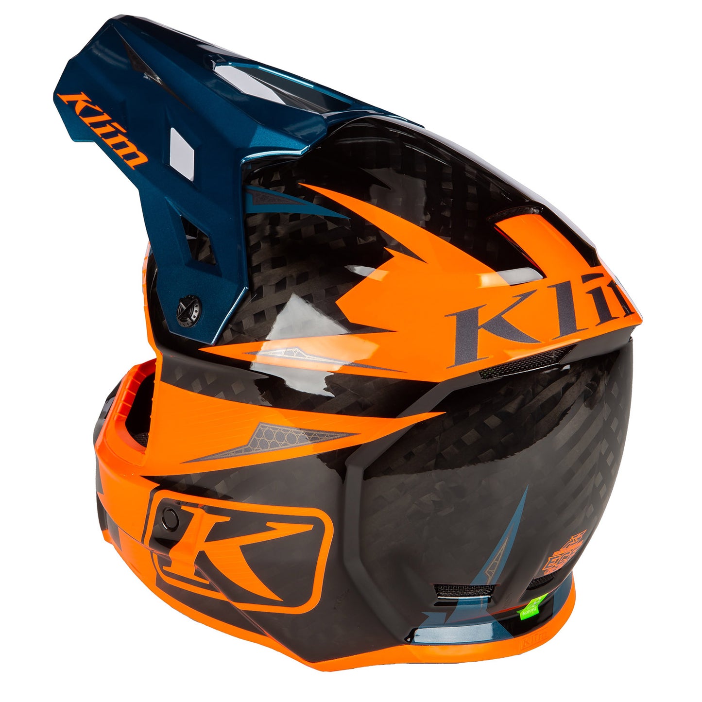 F3 CARBON PRO OFF-ROAD HELMET ECE - Striker Petrol Orange