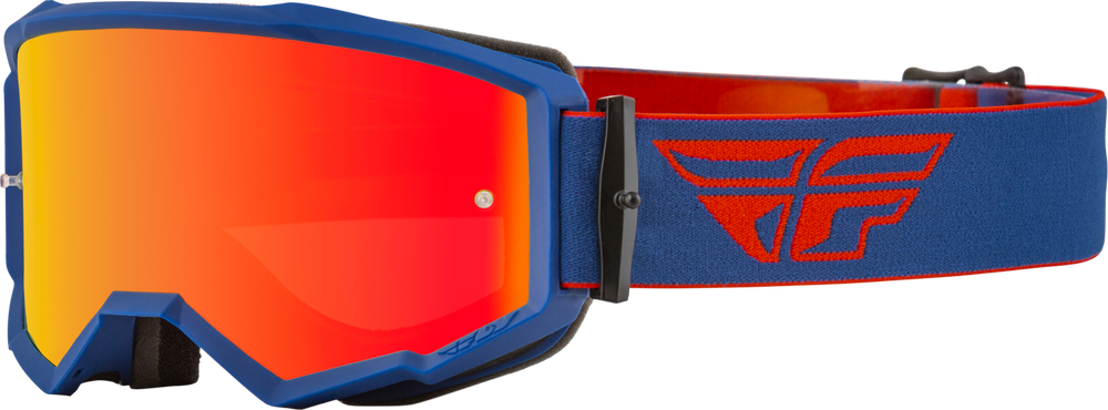 FLY RACING ZONE GOGGLE RED/NAVY W/ RED MIRROR/AMBER LENS