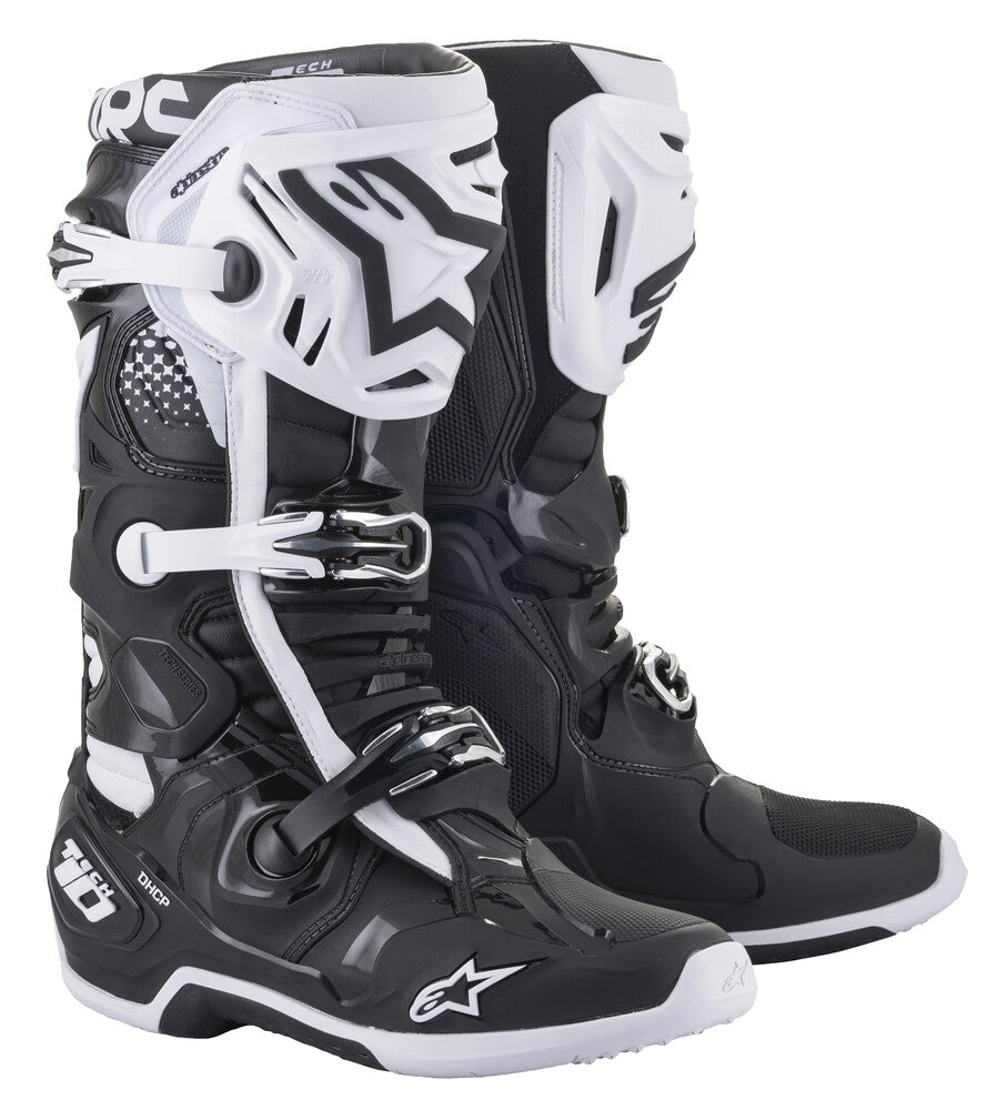 ALPINESTARS TECH 10 BOOTS BLACK/WHITE