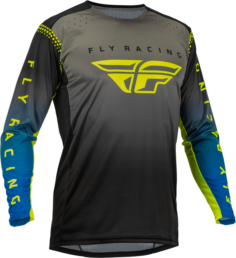 FLY RACING LITE JERSEY GREY/BLUE/HI-VIS
