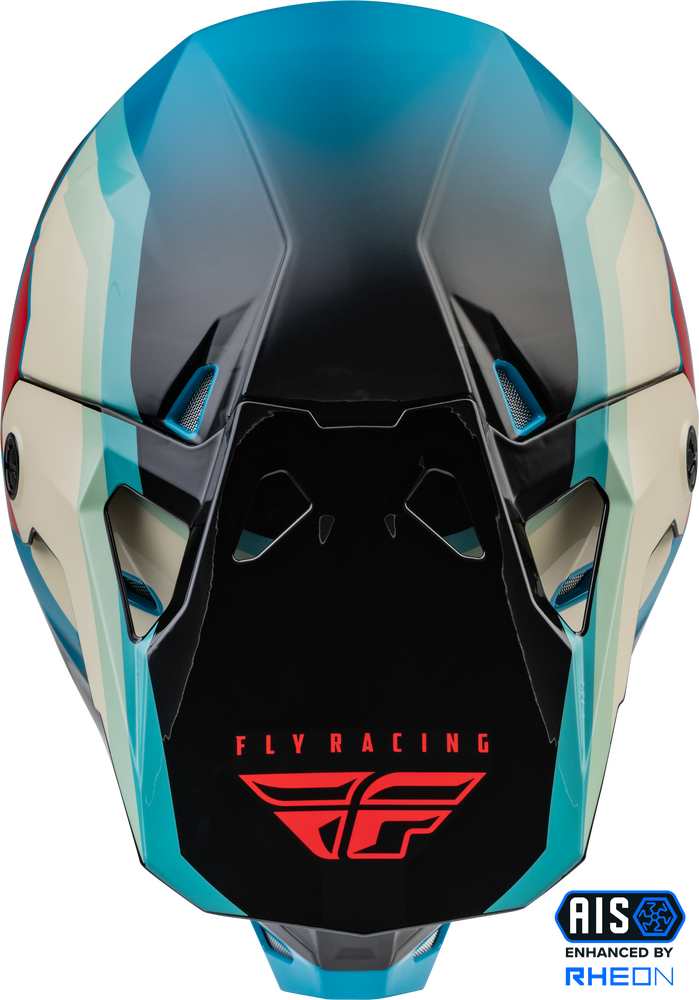 FLY RACING FORMULA CP RUSH HELMET BLACK/STONE/DARK TEAL