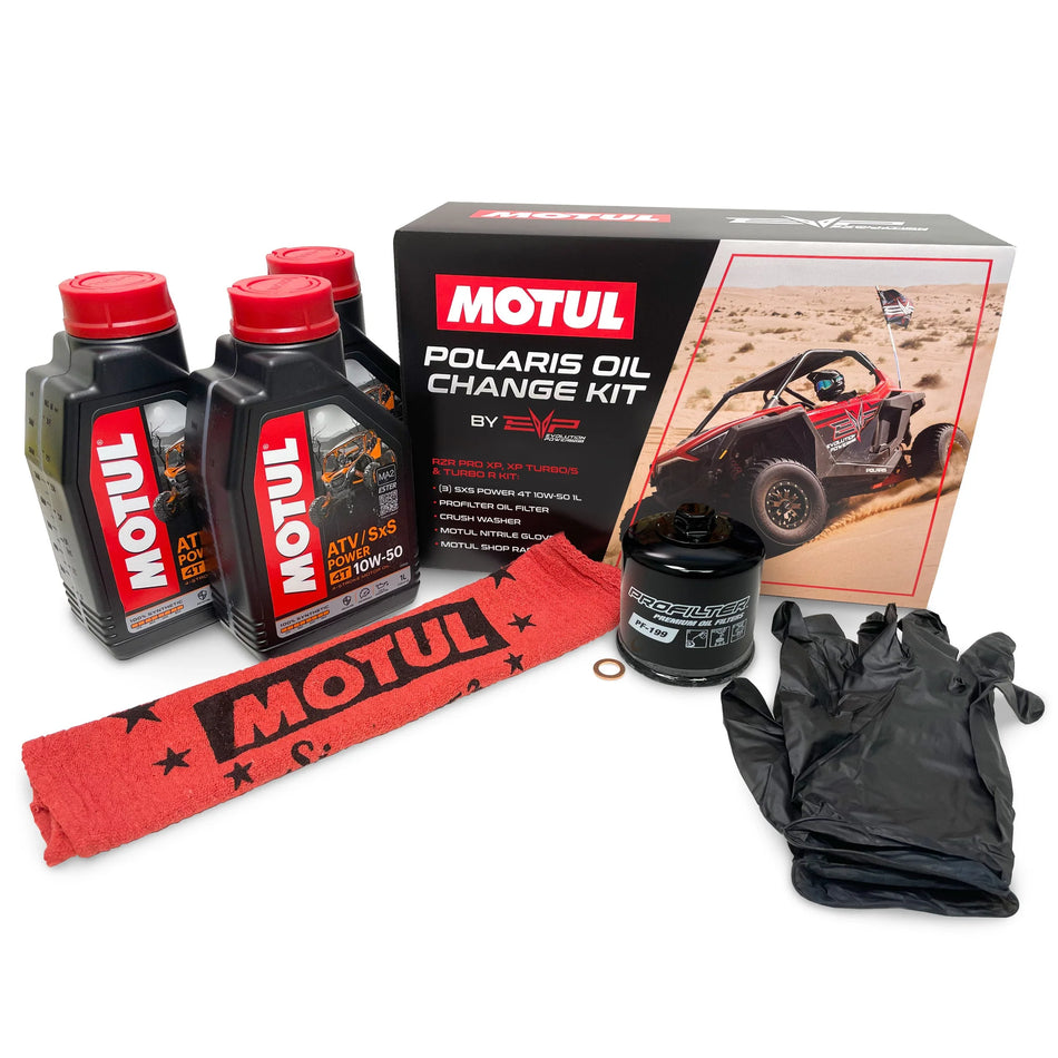 EVP Motul Oil Change Kits, Polaris Pro XP & XP Turbo/S