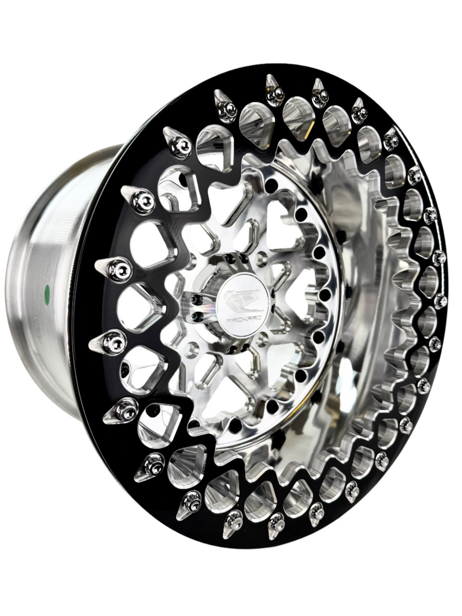 V2 Super Star - FF Forged Polished Beadlock - Silver 4x110