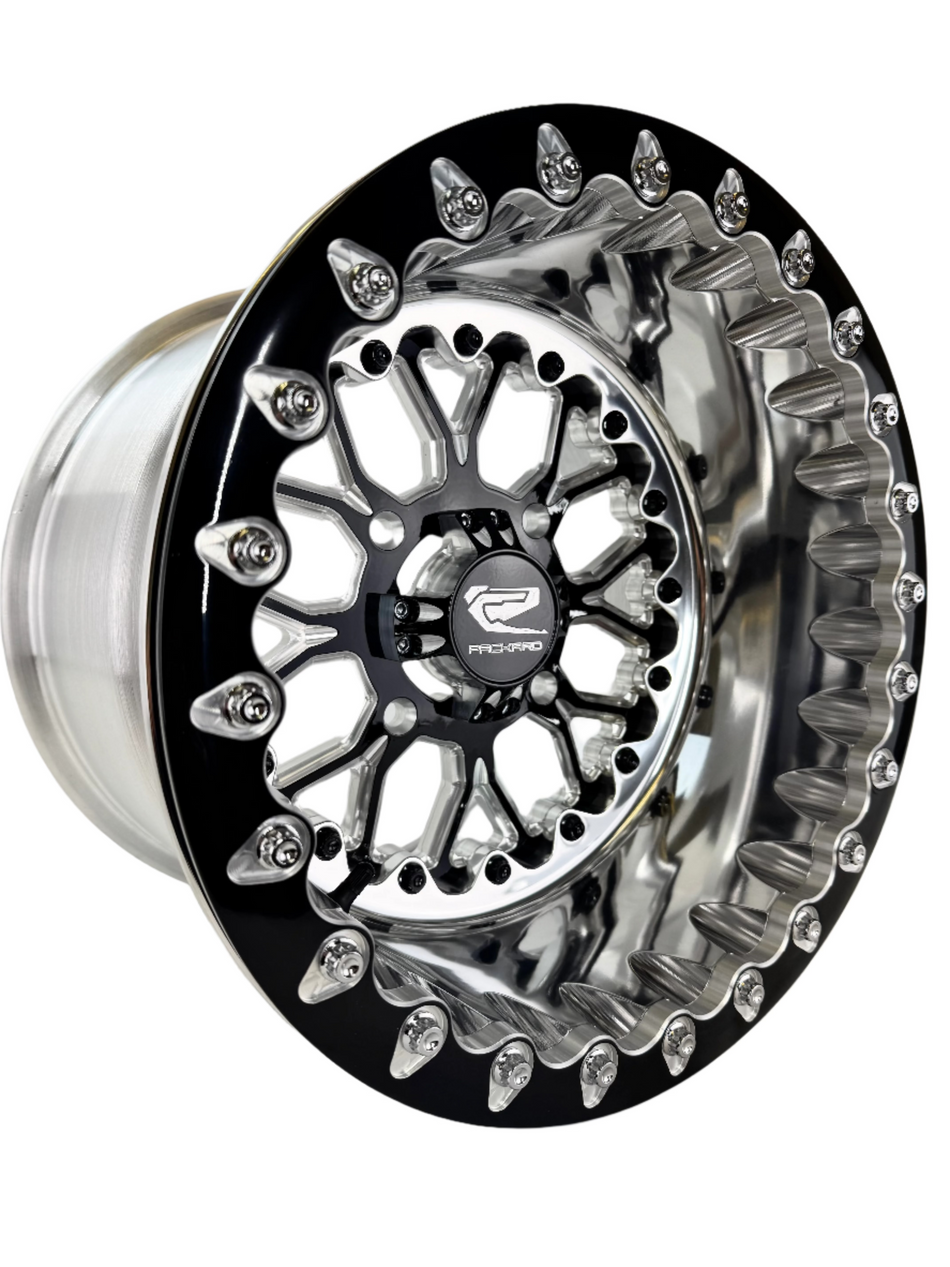 Wishbone - FF Forged Polished Beadlock - Gloss Black 4x110