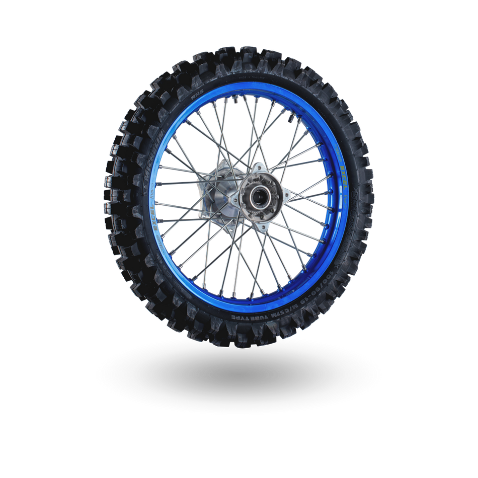 REAR WHEEL  MX BLUE WITHOUT DISC/SPROCKET
