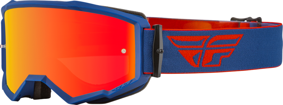 FLY RACING ZONE GOGGLE RED/NAVY W/ RED MIRROR/AMBER LENS