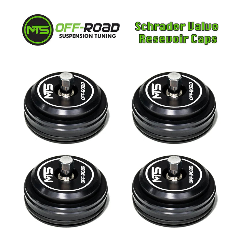 MTS Off-Road Schrader Valve Reservoir Caps (FOR 2.5" FOX RESERVOIRS ONLY)